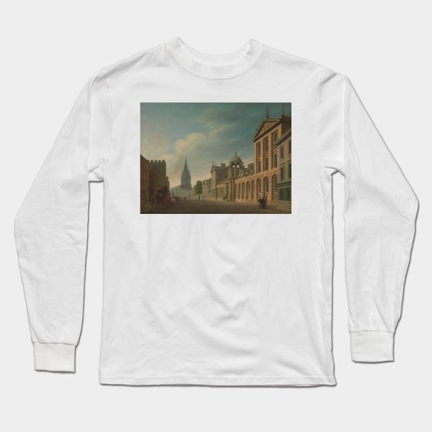 High Street, Oxford by Thomas Malton the Younger Long Sleeve T-Shirt by Amanda1775